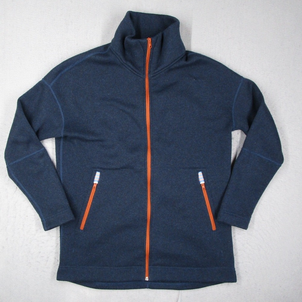 Stio Navy Blue Jacket with Orange Zippers